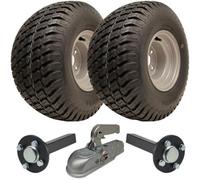 Parnells 18X9.50-8 Atv Trailer Kit P332 Grass Wheels 35X35mm Stub Axles Cast Hitch 750Kgs