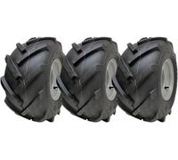 Parnells 18X9.50-8 Open Centre Tyre On Rim Cleated Rotovator 4 Stud 4 Inch Pcd (Set Of 3)