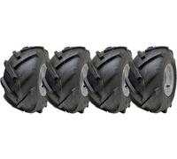 Parnells 18X9.50-8 Open Centre Tyres On Rim Cleated Rotovator 4 Stud 100mm Pcd (Set Of 4)