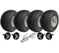 Parnells 18X9.50-8 Twin Axle Atv Knobby Quad Trailer Kit Wheels, Axles Swivel Hitch 408Kg