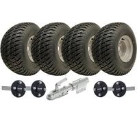 Parnells 18X9.50-8 Twin Axle Atv Knobby Trailer Kit Wheels, Alko Axles Swivel Hitch 408Kg