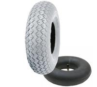 Parnells 2.80/2.50-4 Grey Mobility Scooter Tyre & Tube Set Block Pneumatic Non Marking