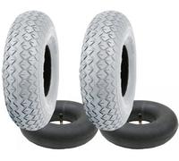 Parnells 2.80/2.50-4 Grey Mobility Scooter Tyre & Tube Set Pneumatic Tire Tr87 (Set Of 2)