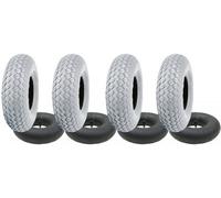 Parnells 2.80/2.50-4 Grey Mobility Scooter Tyre & Tube Set Pneumatic Tire Tr87 (Set Of 4)