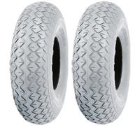 Parnells 2.80/2.50-4 Grey Mobility Scooter Tyres Block Pneumatic Non Marking (Set Of 2)