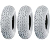 Parnells 2.80/2.50-4 Grey Mobility Scooter Tyres Block Pneumatic Non Marking (Set Of 3)