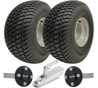 Parnells 20X10.00-8 Atv Trailer Kit P332 Grass Wheels Alko Hub & Stub Axles Hitch 750Kgs