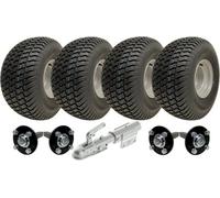 Parnells 20X10.00-8 Twin Axle Atv Quad Trailer Kit 4 Wheels Axles & Swivel Hitch 1800Kgs
