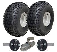 Parnells 22X11.00-8 Knobby Atv Quad Trailer Kit Wheels, Alko Axles, Cast Tow Hitch 310Kgs