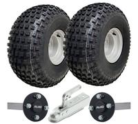 Parnells 22X11.00-8 Knobby Atv Quad Trailer Kit Wheels Alko Axles Hitch Capacity 310Kgs