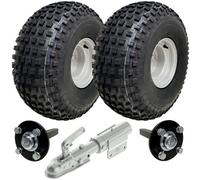 Parnells 22X11.00-8 Knobby Atv Quad Trailer Kit Wheels Axles Swivel Hitch Max Load 310Kgs
