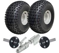 Parnells 22X11.00-8 Knobby Atv Quad Trailer Kit Wheels Axles Swivel Hitch Max Load 310Kgs