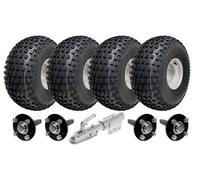Parnells 22X11.00-8 Knobby Atv Quad Trailer Kit Wheels Axles Swivel Hitch Max Load 620Kgs