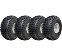 Parnells 22X11.00-8 Knobby Atv Tyres 4 Stud Rim Trailer Quad Wheels 4 Inch Pcd (Set Of 4)