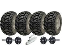 Parnells 22X11.00-8 Open Centre P308 Atv Trailer Kit Wheels Alko Axles & Spp Hitch 620Kgs