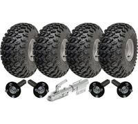 Parnells 22X11.00-8 Twin Axle Utility Atv Quad Trailer Kit Wheels & Axles & Swivel Hitch