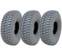 Parnells 260X85 Grey Mobility Scooter Tyre 3.00X4 Tire P6023 Non Marking Tread (Set Of 3)
