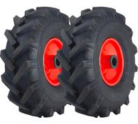Parnells 3.00X4 Open Centre Cleated Rotovator Lug Tyre 20mm Roller Bearing Rim (Set Of 2)