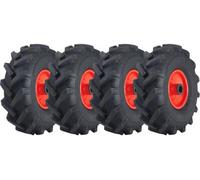 Parnells 3.00X4 Open Centre Cleated Rotovator Lug Tyre 20mm Roller Bearing Rim (Set Of 4)