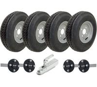 Parnells 4.80/4.00-8 Twin Axle Trailer Kit High Speed Road Legal Wheels, Axles & Hitch