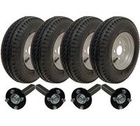 Parnells 4.80/4.00-8 Twin Axle Trailer Kit High Speed Road Legal Wheels, Hub & Stub Axles