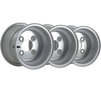 Parnells 5.50X8 Steel Wheel Rims 4 Stud 4" Pcd 66.7mm Centre Hole 357Kgs Load (Set Of 3)