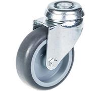 Parnells 75mm 3" Castor Grey Rubber Tyre, Swivel, 60Kg Capacity