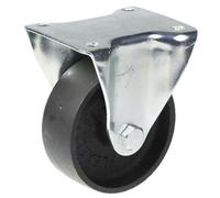 Parnells 75mm Fixed Castor With Black Cast Iron Wheel