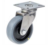 Parnells 75mm Stainless Steel Swivel Castor With Grey Electrically Conductive Thermoplast