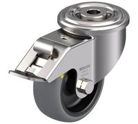 Parnells 80mm Stainless Steel Swivel/brake Castor With Grey Electrically Conductive Therm