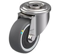 Parnells 80mm Stainless Steel Swivel Castor With Grey Electrically Conductive Thermoplast