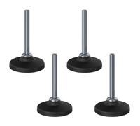 Parnells Stainless Levelling Foot M12X100 With 80mm Plastic Base 4000Kg - Set Of 4