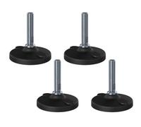 Parnells Stainless Levelling Foot M16X70 100mm Plastic Base With Holes 6000Kg - Set Of 4
