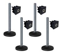 Parnells Stainless Levelling Foot M20X230 100mm Plastic Base + Insert 40X40X2mm-Set Of 4