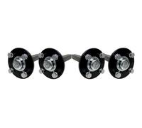 Parnells Steel Hub & Stub Axles, 4 Stud 100mm PCD 40x40mm, 1800kg, 4 Pack