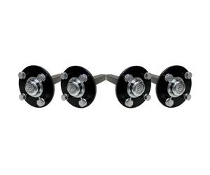 Parnells Steel Hub & Stub Axles, 4 Stud 100mm PCD 40x40mm, 1800kg, 4 Pack