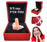 PARNIXS Middle Finger Gifts, Hilarious Middle Finger Surprise Gift Box, Joke Gift for Halloween/Christmas/Fools' Day（With comedic music