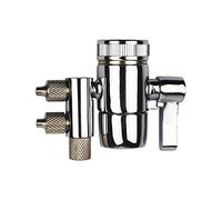 PAROAD 2-Way 1/4 Inch OD Chrome-Plated Faucet Switching Valve for Countertop Water Filter, Water Purifier, RO Reverse Osmosis Filter, Hose Tap Adapter