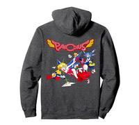 Parodius Retro Box Art Retro Arcade Space Vibrant Adventure Pullover Hoodie, Adult Unisex, Dark Heather Grey, Large