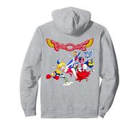 Parodius Retro Box Art Retro Arcade Space Vibrant Adventure Pullover Hoodie, Adult Unisex, Heather Grey, Large