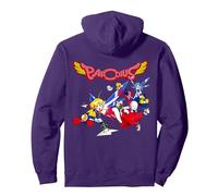 Parodius Retro Box Art Retro Arcade Space Vibrant Adventure Pullover Hoodie, Adult Unisex, Purple, X-Large