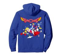 Parodius Retro Box Art Retro Arcade Space Vibrant Adventure Pullover Hoodie, Adult Unisex, Royal Blue, Medium