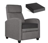 PAROLL Booster Cushion for Armchairs Sofa Recliner Chair Memory Foam Seat Cushion Chairs Elderly Adult Support 50cm x 50cm x 12.7cm Dark Grey