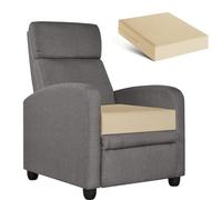 PAROLL Booster Cushion for Armchairs Sofa Recliner Chair Memory Foam Seat Cushion Chairs Elderly Adult Support 50cm x 50cm x 12.5cm Khaki