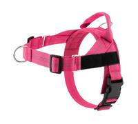 Paropet No Pull Dog Harness Front Clip Fastening Adjustable Reflective Outdoor Walking Pet Vest Medium Large Dogs Step in Breathable Padded Training Harness (Pink,M)