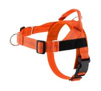 Paropet No Pull Dog Harness Front Clip Fastening Adjustable Reflective Outdoor Walking Pet Vest Medium Large Dogs Step in Breathable Padded Training Harness (Orange,XL)