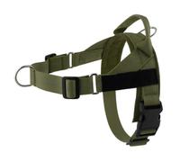 Paropet No Pull Dog Harness Front Clip Fastening Adjustable Reflective Outdoor Walking Pet Vest Medium Large Dogs Step in Breathable Padded Training Harness (Army Green,L)