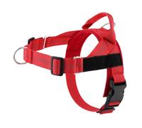 Paropet No Pull Dog Harness Front Clip Fastening Adjustable Reflective Outdoor Walking Pet Vest Medium Large Dogs Step in Breathable Padded Training Harness (Red,L)