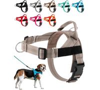 Paropet No Pull Dog Harness, Paropet Dog Harness, Soft, Breathable Padding, Durable D-Rings, And a Secure Grip Handle - Designed for Dogs, From Small to Large Breeds (Beige,XL)
