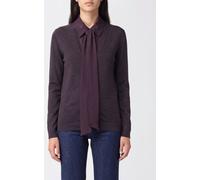 PAROSH Scarf-Neck Pure Wool Jumper P. A.R. O.S. H. with Long Sleeves and Ribbed Hems - Size: XS - female